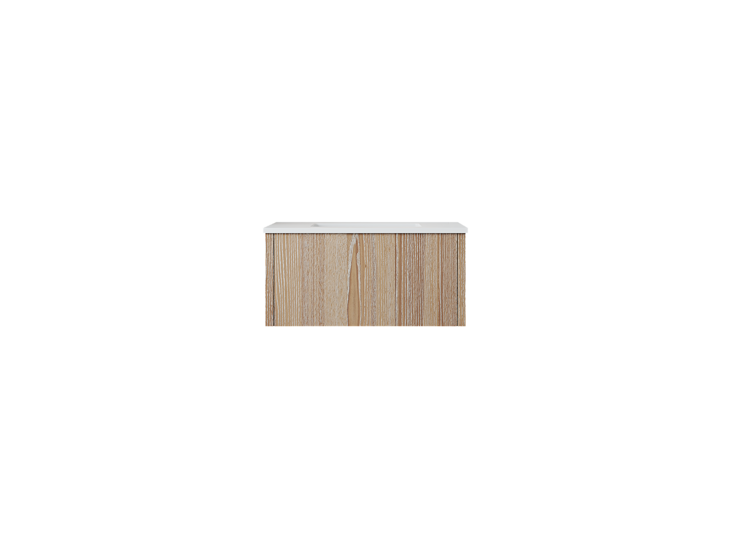 Legno 30" Bathroom Vanity with Matte White VIVA Stone Solid Surface Countertop
