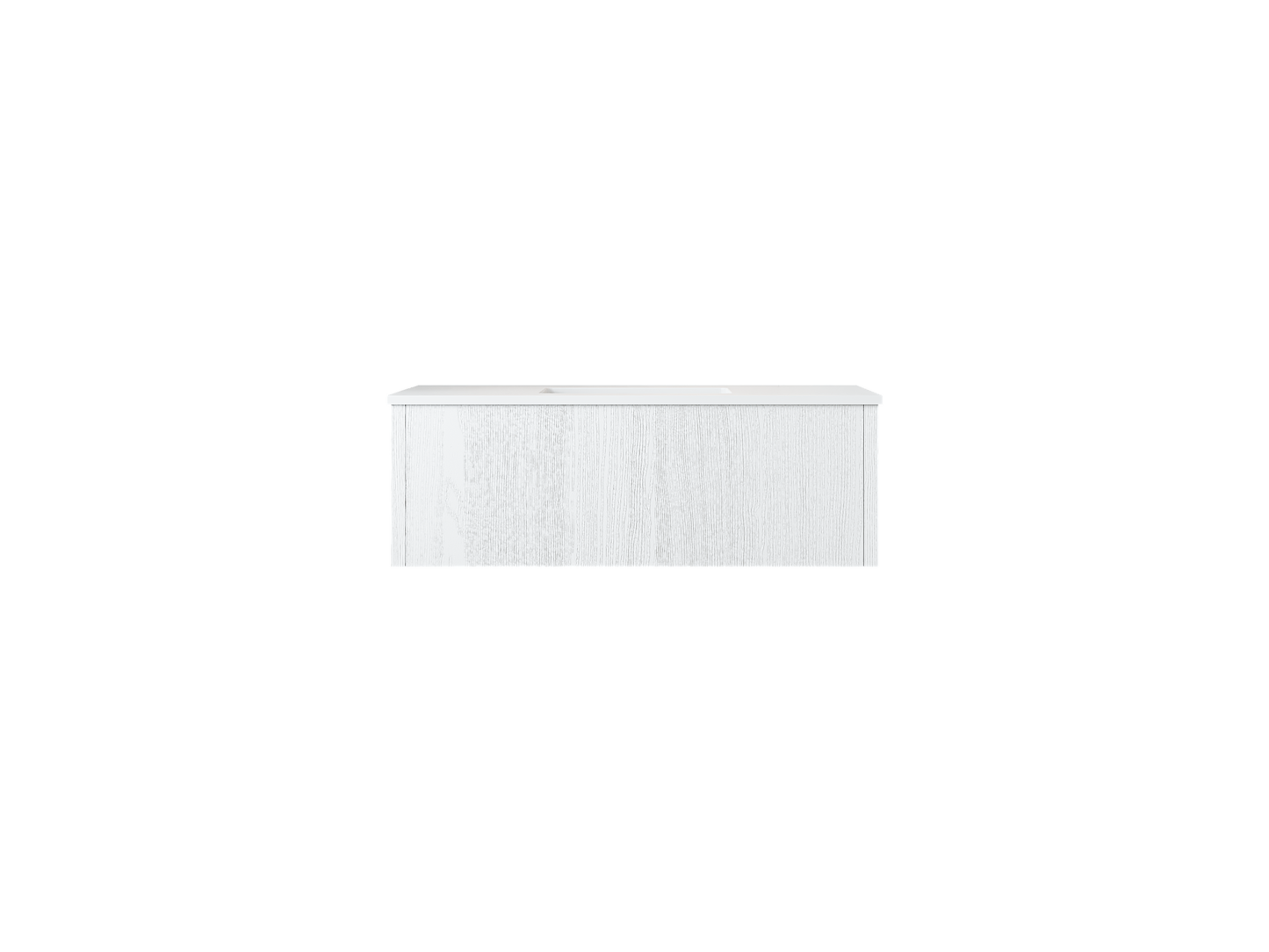 Legno 42" Bathroom Vanity with Matte White VIVA Stone Solid Surface Countertop