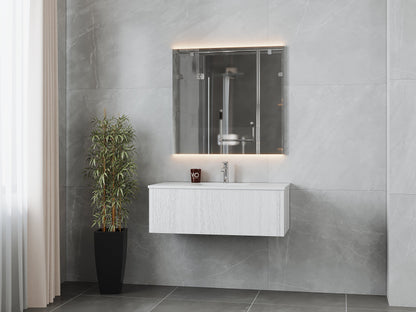 Legno 42" Bathroom Vanity with Matte White VIVA Stone Solid Surface Countertop