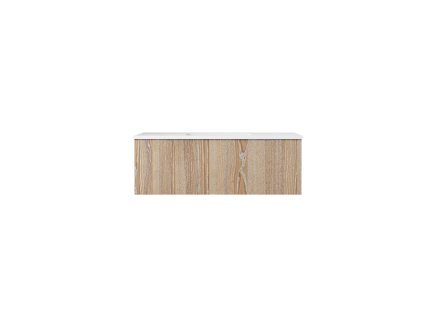 Legno 42" Bathroom Vanity with Matte White VIVA Stone Solid Surface Countertop