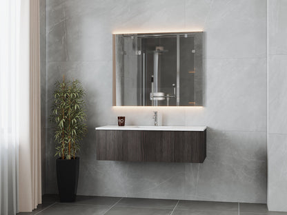 Legno 48" Bathroom Vanity with Matte White VIVA Stone Solid Surface Countertop