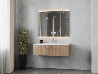 Legno 48" Bathroom Vanity with Matte White VIVA Stone Solid Surface Countertop