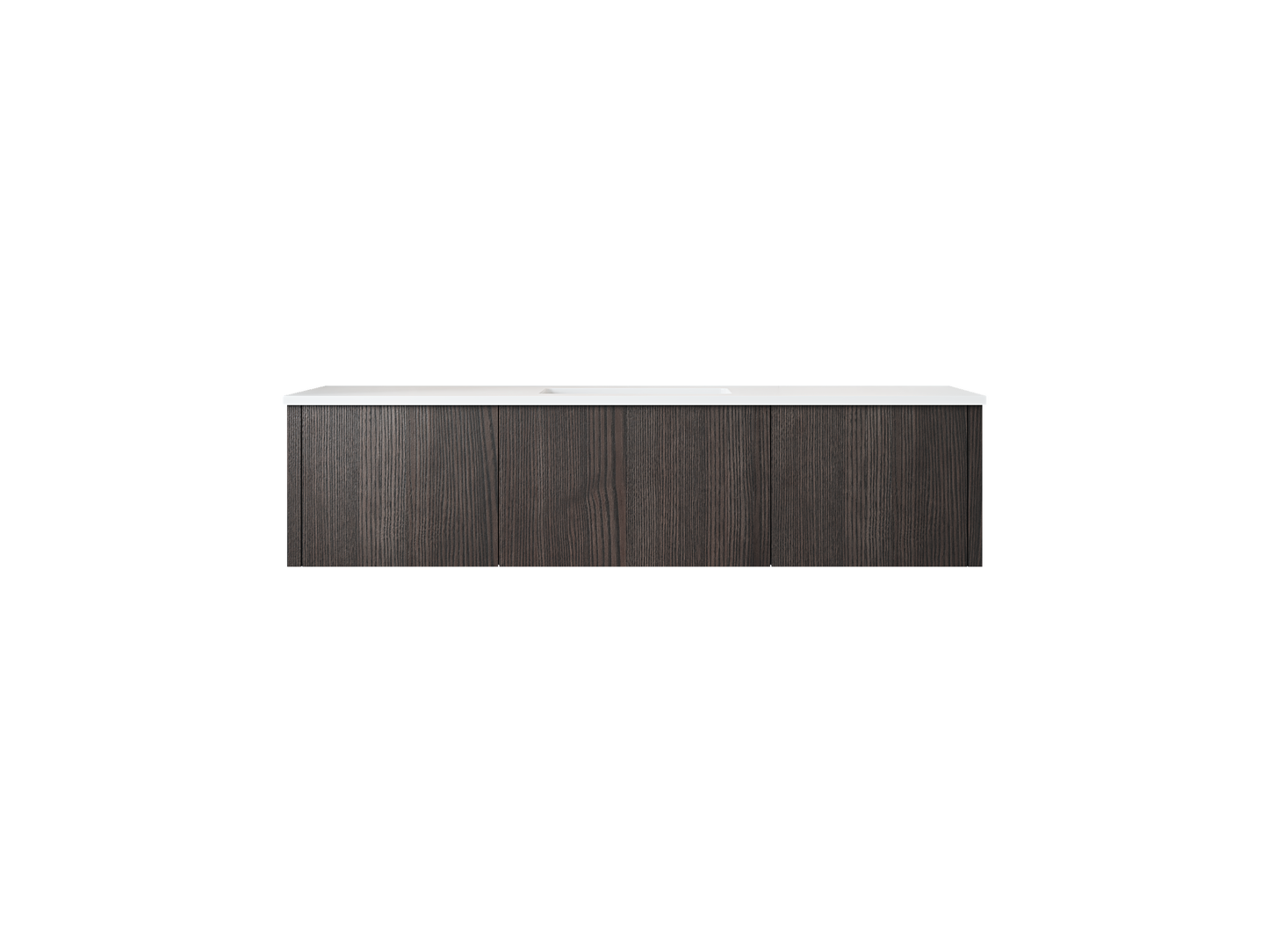 Legno 60" Alabaster White Single Sink Bathroom Vanity with Matte White VIVA Stone Solid Surface Countertop