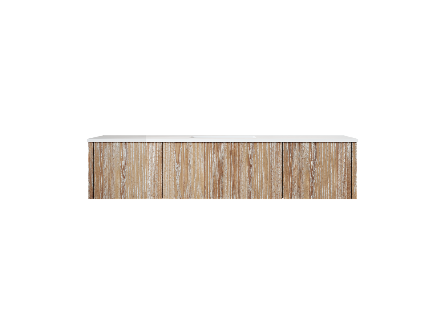 Legno 66" Bathroom Vanity with Matte White VIVA Stone Solid Surface Countertop