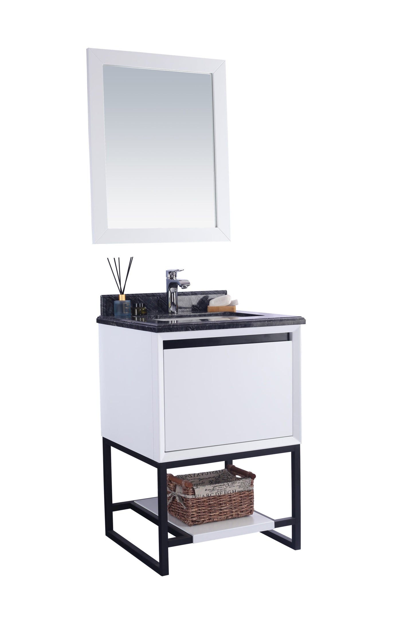 Alto 24" White Bathroom Vanity with Countertop