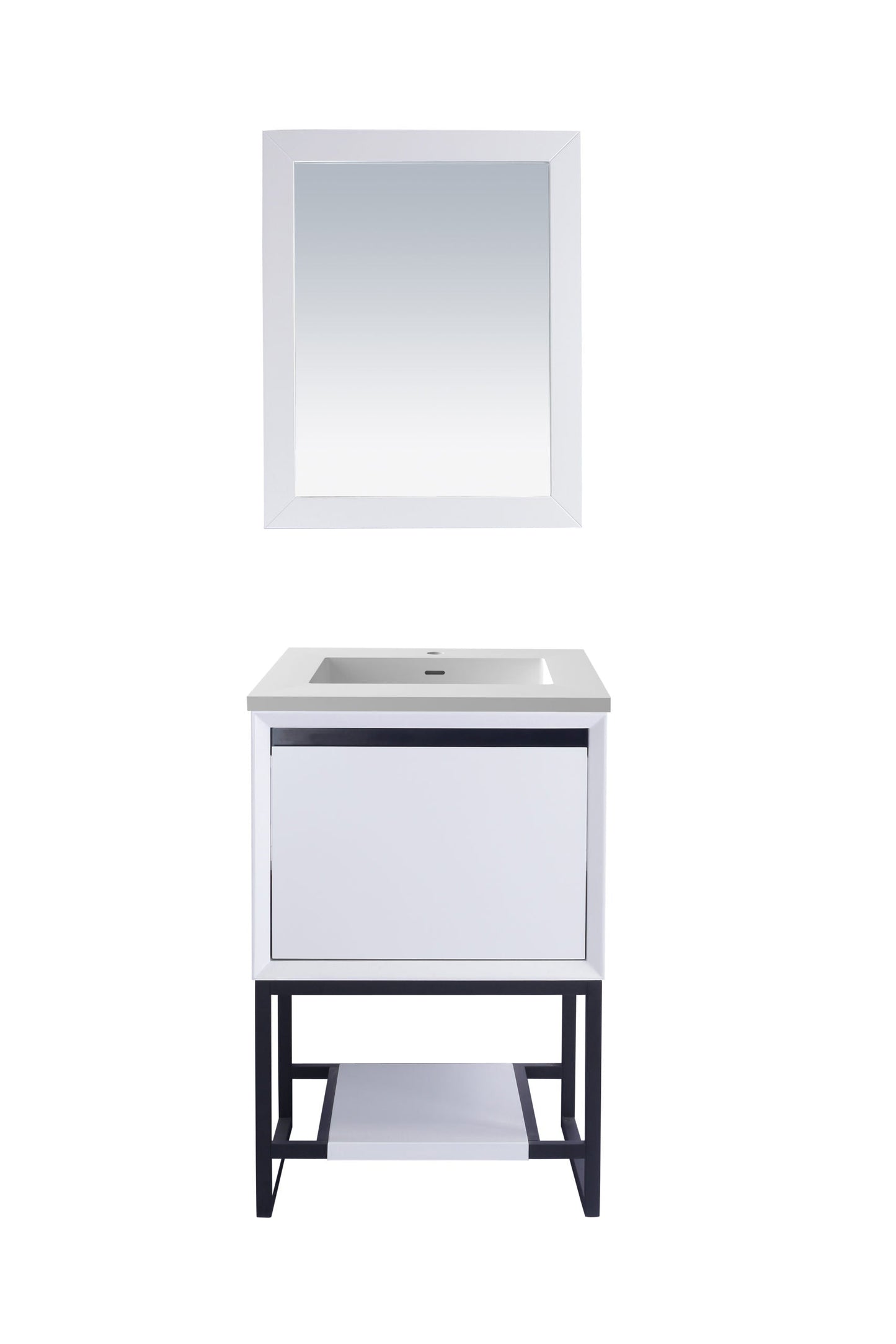 Alto 24" White Bathroom Vanity with Countertop