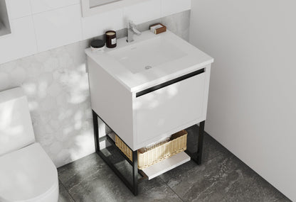 Alto 24" White Bathroom Vanity with Countertop