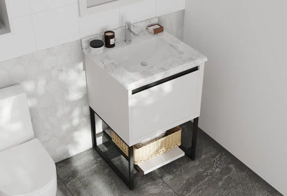 Alto 24" White Bathroom Vanity with Countertop