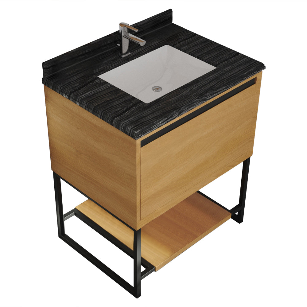 Alto 30" California White Oak Bathroom Vanity with Countertop