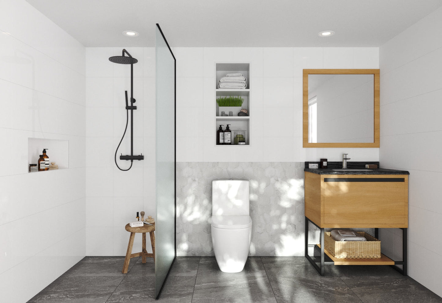 Alto 30" California White Oak Bathroom Vanity with Countertop