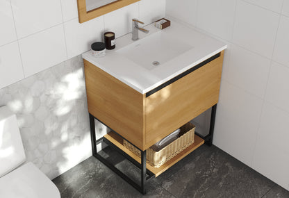 Alto 30" California White Oak Bathroom Vanity with Countertop