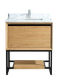 Alto 30" California White Oak Bathroom Vanity with Countertop