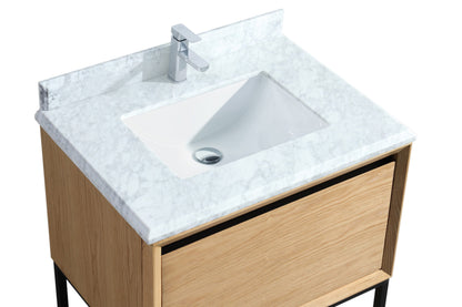 Alto 30" California White Oak Bathroom Vanity with Countertop