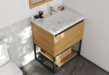 Alto 30" California White Oak Bathroom Vanity with Countertop