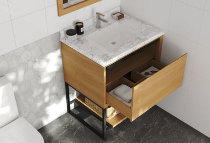 Alto 30" California White Oak Bathroom Vanity with Countertop