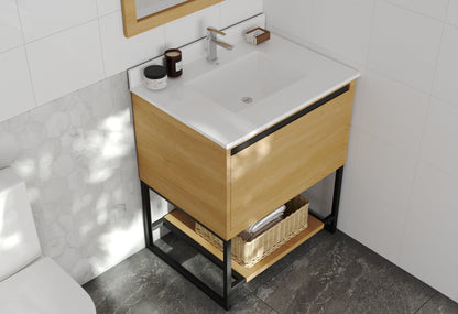 Alto 30" California White Oak Bathroom Vanity with Countertop