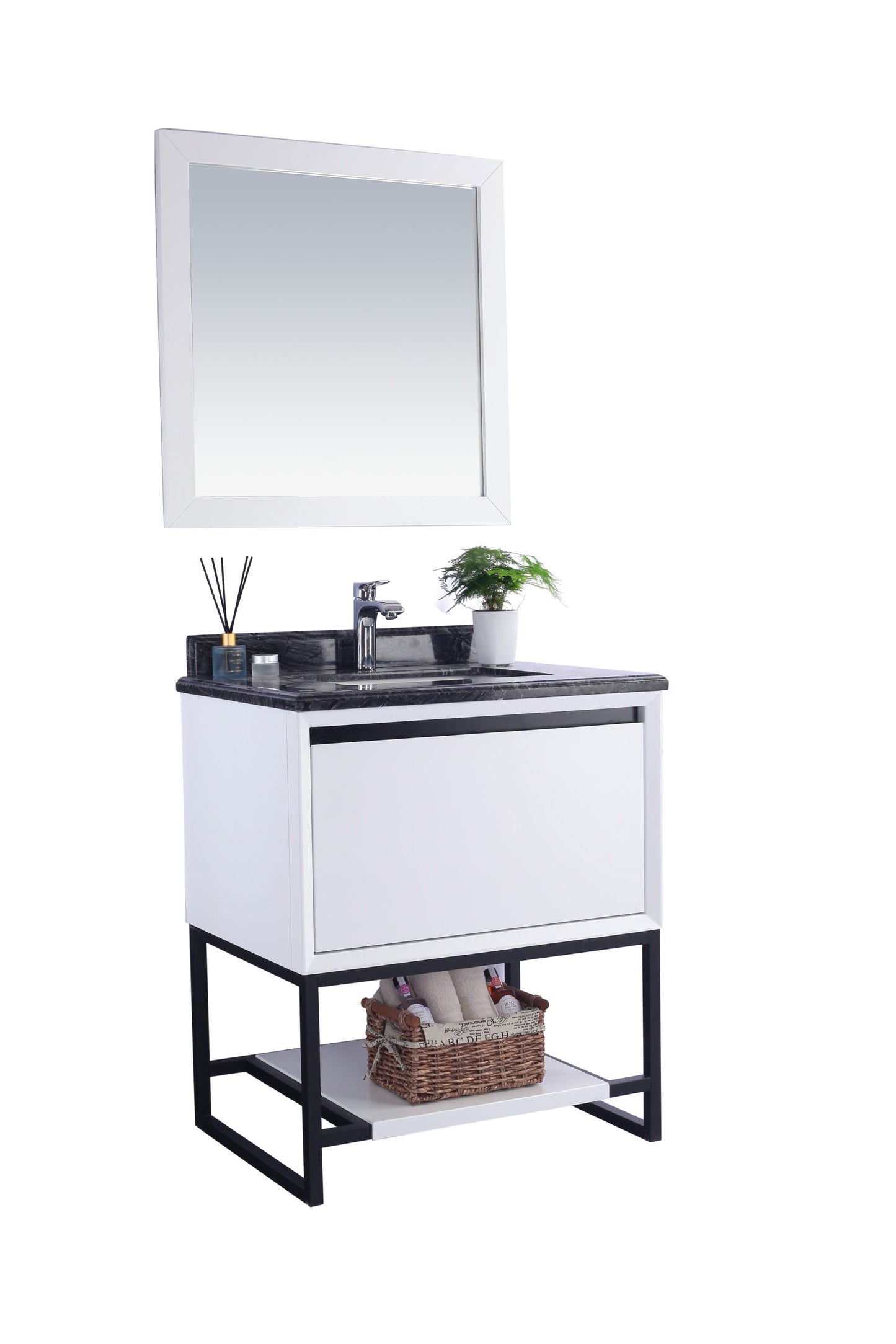 Alto 30" White Bathroom Vanity with Countertop
