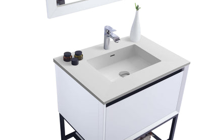 Alto 30" White Bathroom Vanity with Countertop