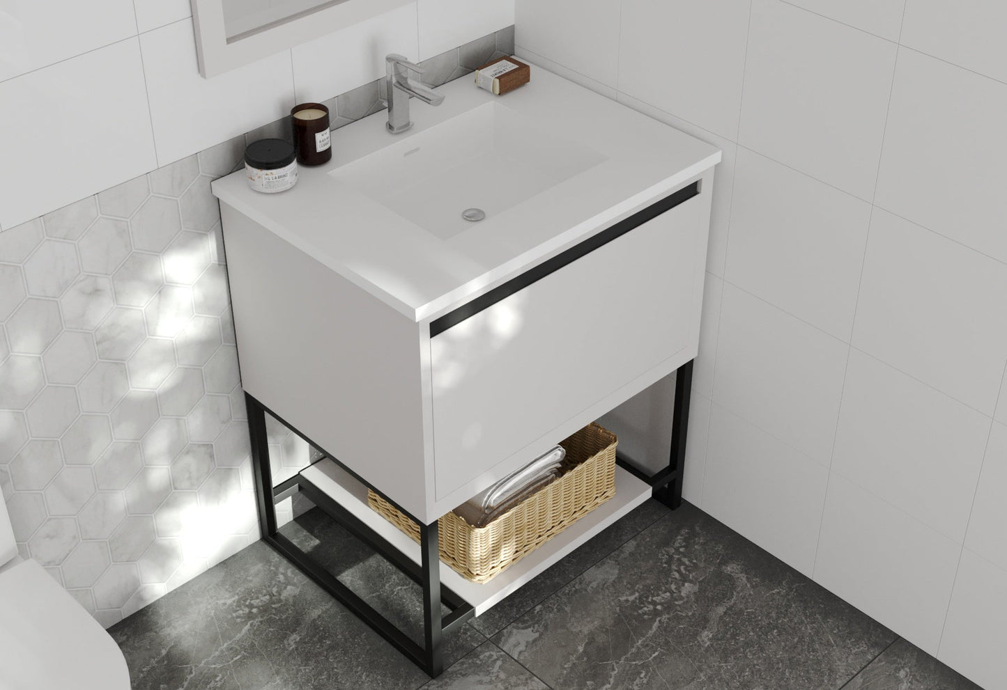 Alto 30" White Bathroom Vanity with Countertop