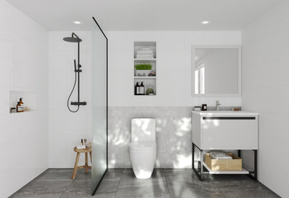 Alto 30" White Bathroom Vanity with Countertop