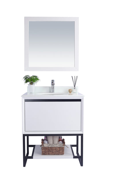 Alto 30" White Bathroom Vanity with Countertop