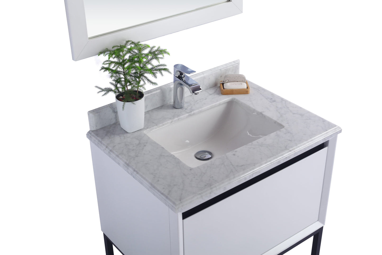 Alto 30" White Bathroom Vanity with Countertop