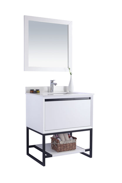Alto 30" White Bathroom Vanity with Countertop