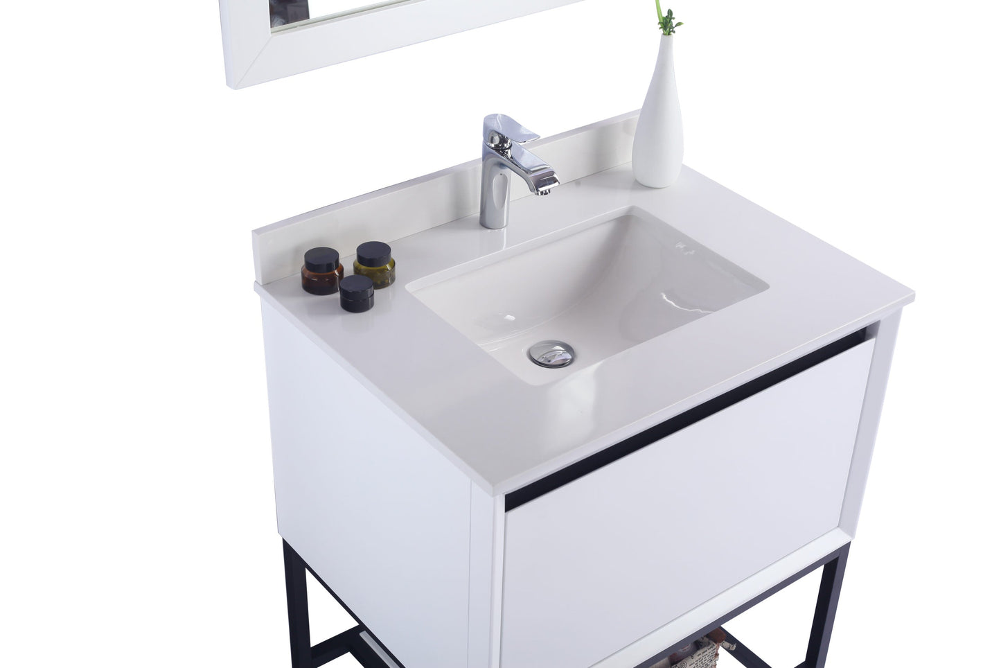 Alto 30" White Bathroom Vanity with Countertop
