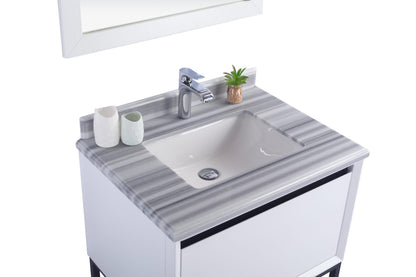 Alto 30" White Bathroom Vanity with Countertop
