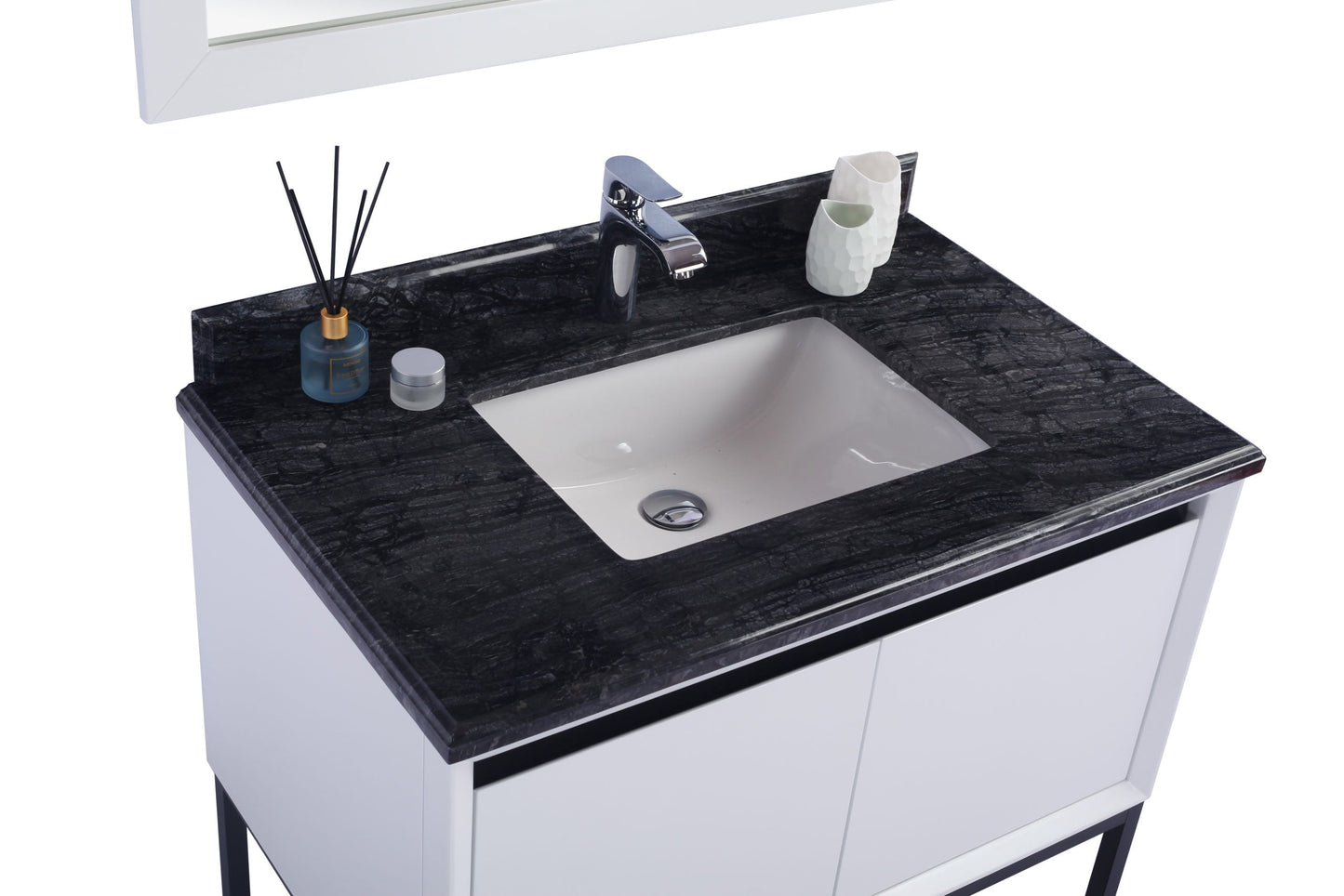 Alto 36" White Bathroom Vanity with Countertop