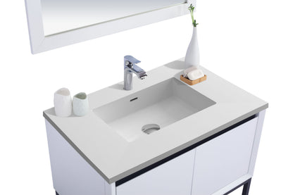 Alto 36" White Bathroom Vanity with Countertop