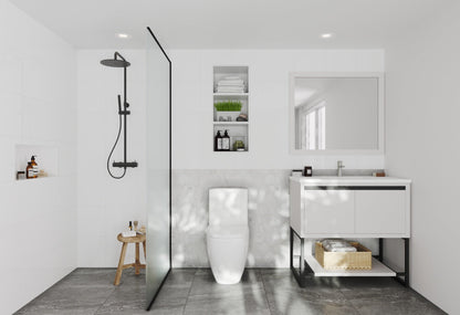 Alto 36" White Bathroom Vanity with Countertop