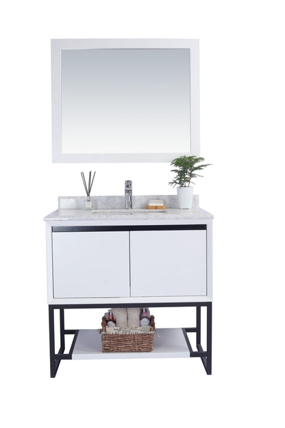 Alto 36" White Bathroom Vanity with Countertop