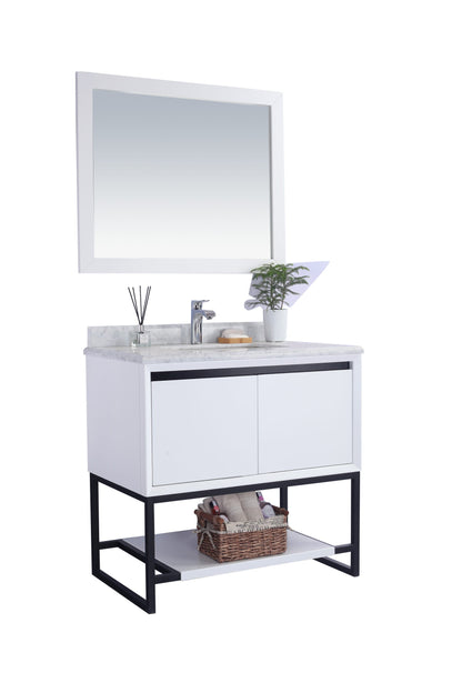 Alto 36" White Bathroom Vanity with Countertop