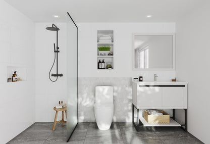 Alto 36" White Bathroom Vanity with Countertop
