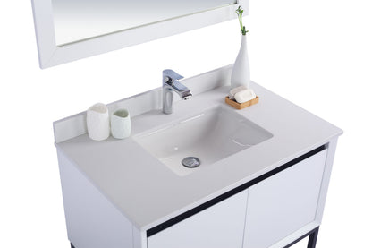Alto 36" White Bathroom Vanity with Countertop
