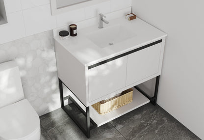 Alto 36" White Bathroom Vanity with Countertop