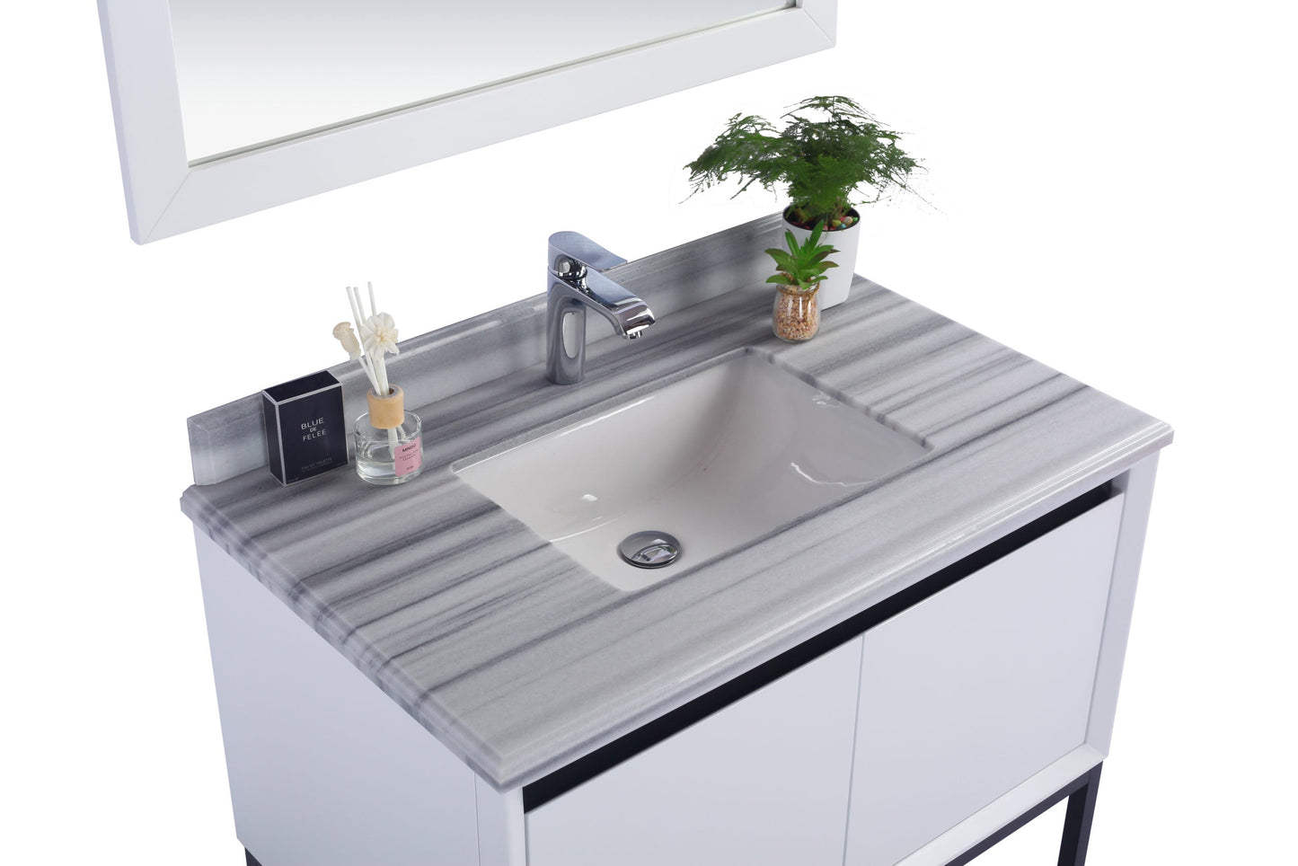 Alto 36" White Bathroom Vanity with Countertop