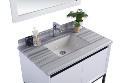 Alto 36" White Bathroom Vanity with Countertop
