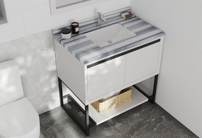 Alto 36" White Bathroom Vanity with Countertop