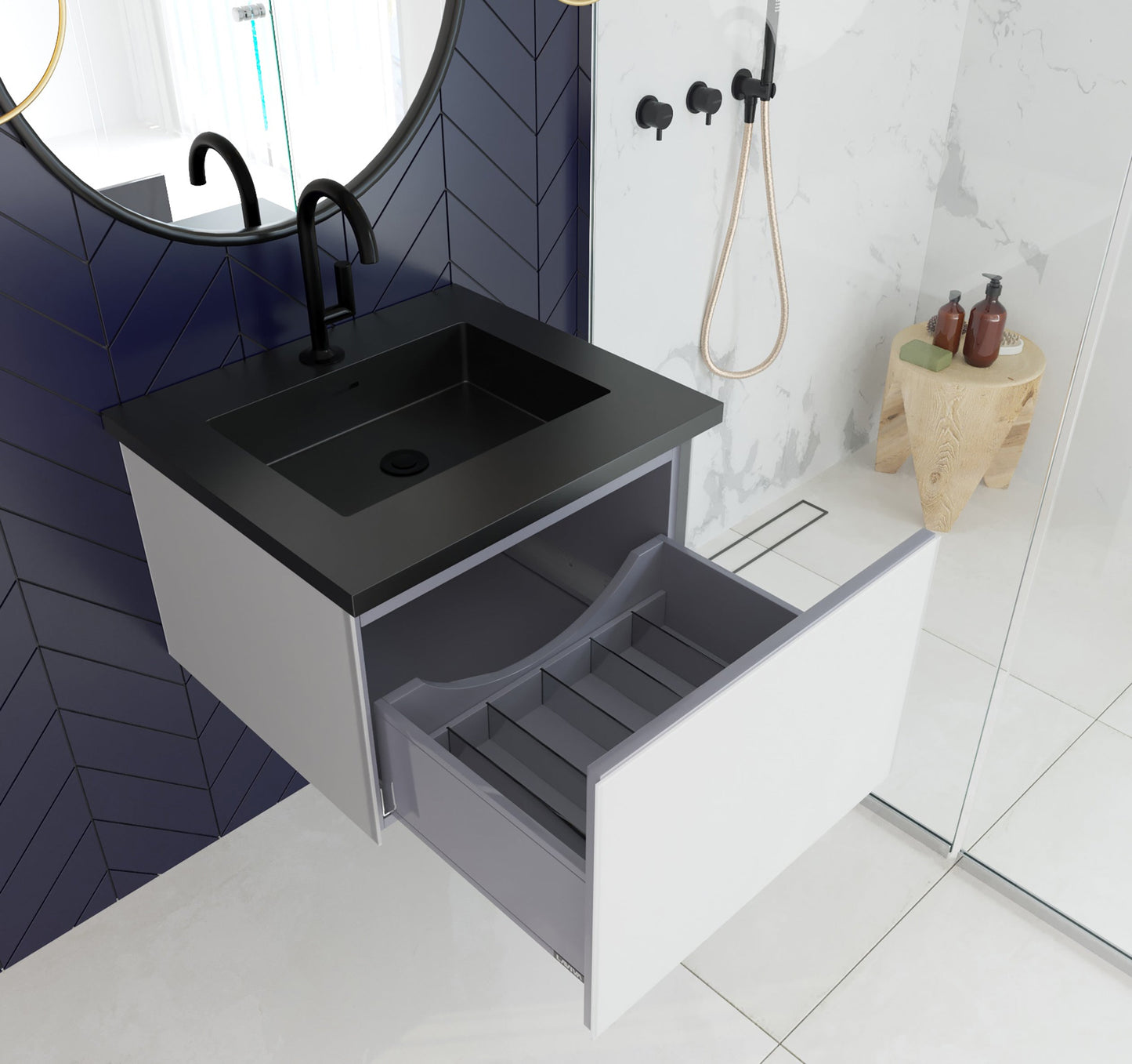 Vitri 24" Wall Hung Bathroom Vanity Cabinet