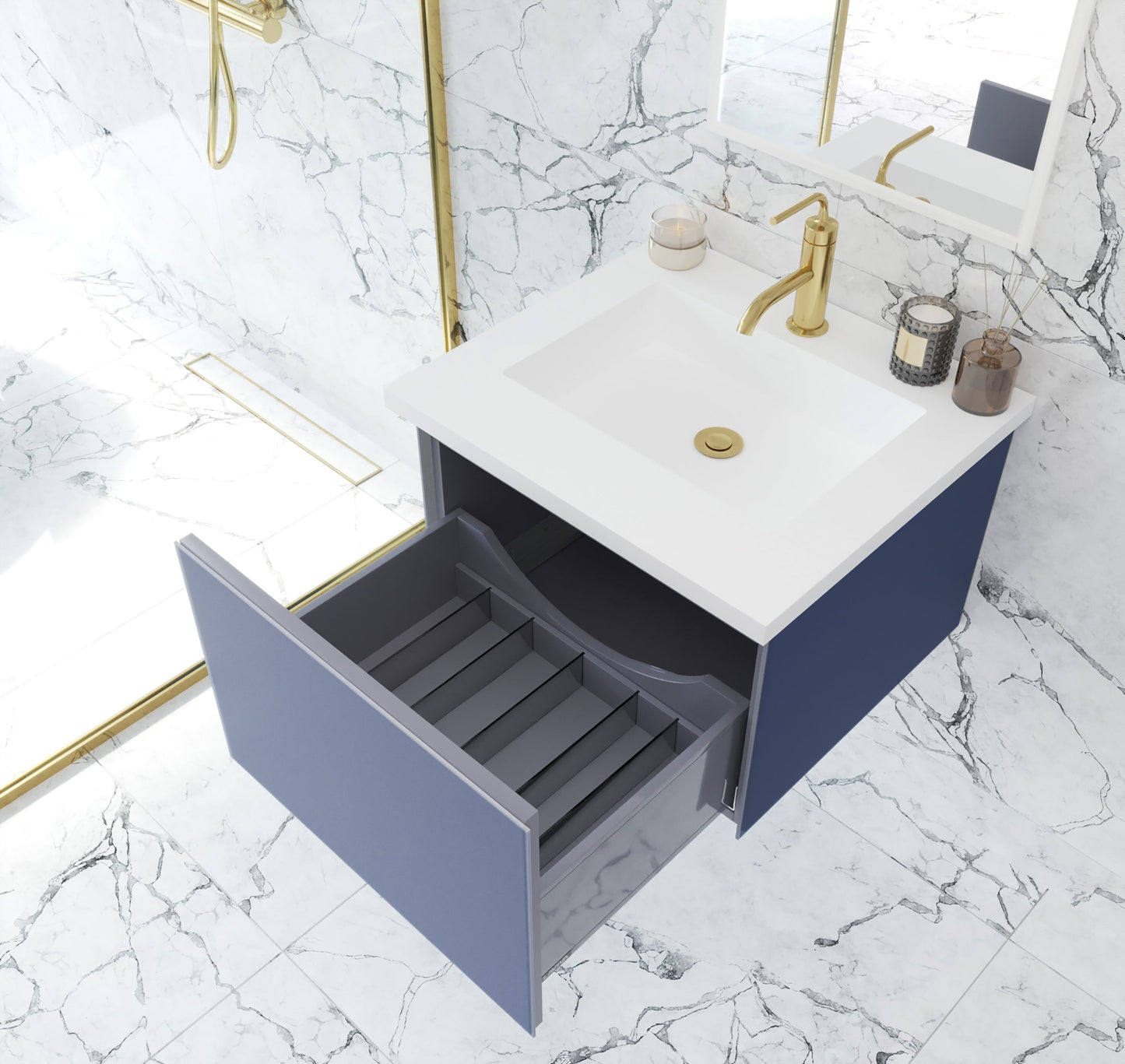 Vitri 24" Wall Hung Bathroom Vanity Cabinet