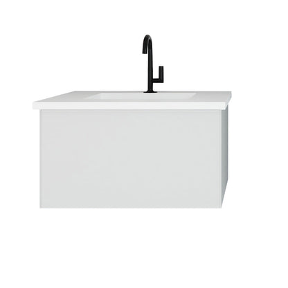 Vitri 30" Bathroom Vanity with VIVA Stone Matte White Solid Surface Countertop