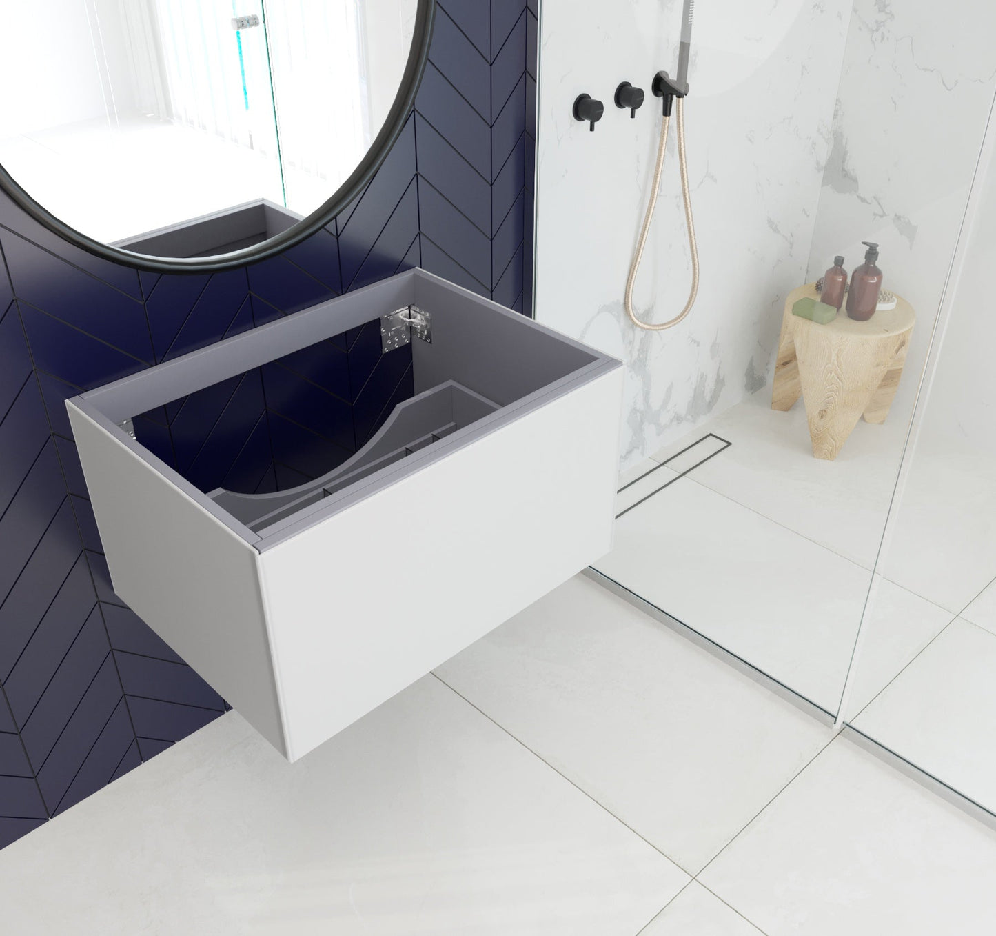 Vitri 30" Wall Hung Bathroom Vanity Cabinet