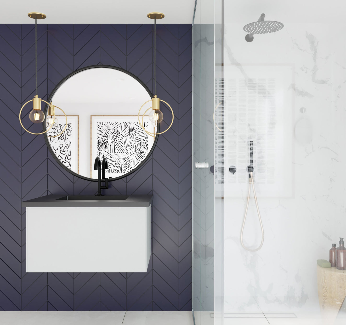 Vitri 30" Wall Hung Bathroom Vanity Cabinet