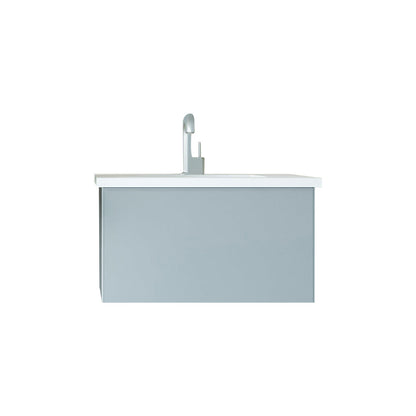 Vitri 30" Bathroom Vanity with VIVA Stone Matte White Solid Surface Countertop