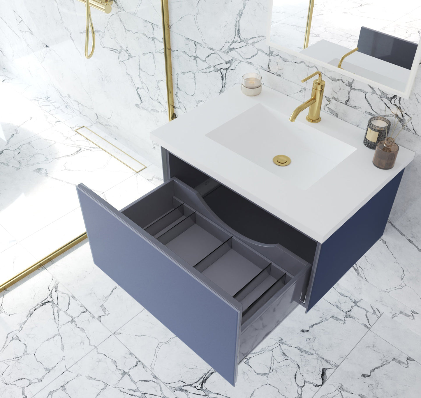 Vitri 30" Wall Hung Bathroom Vanity Cabinet