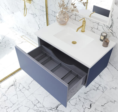 Vitri 36" Bathroom Vanity with VIVA Stone Matte White Solid Surface Countertop