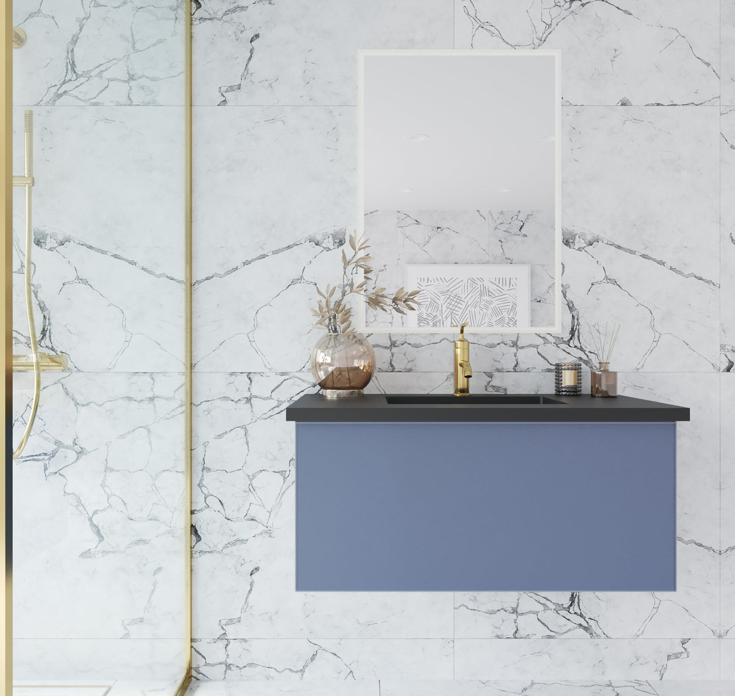 Vitri 36" Wall Hung Bathroom Vanity Cabinet