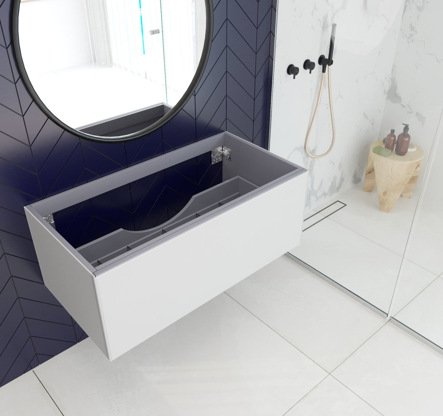 Vitri 42" Wall Hung Bathroom Vanity Cabinet
